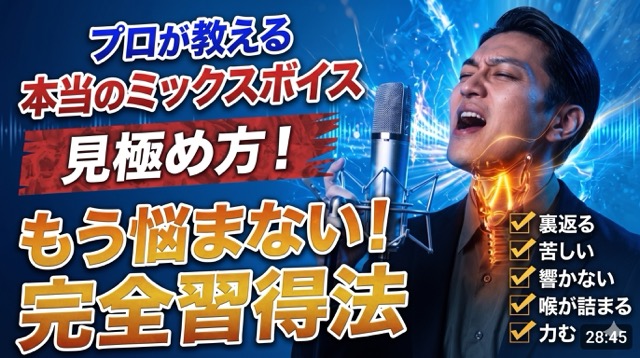 ミックスボイスって何？裏声と地声の筋トレ？ミックスボイスを基礎から学ぶ！「裏声」と「地声」のトレーニング