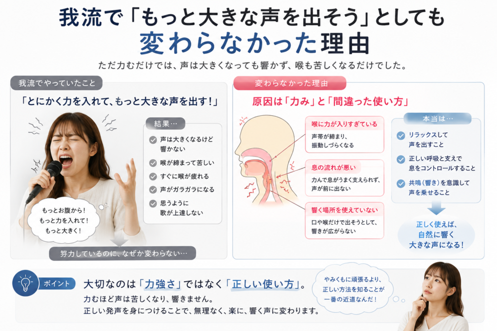 我流で大きな声を出そうとしてもダメだった理由